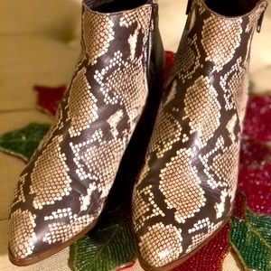 Snakeskin Booties